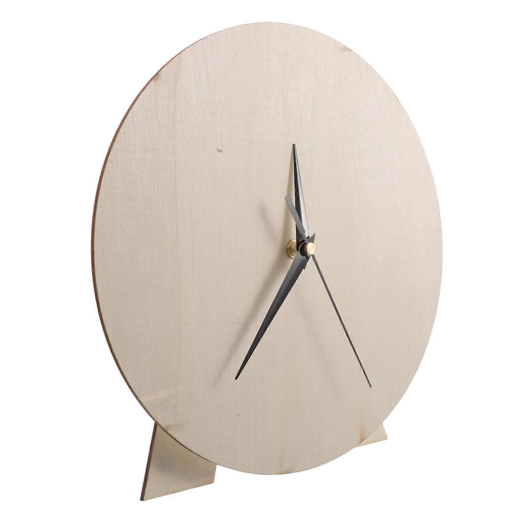 Empty Wooden Clock Dial Plate for Creative DIY Projects at Home and Classroom, Promotes Motor Skills, Stylish Wood Design