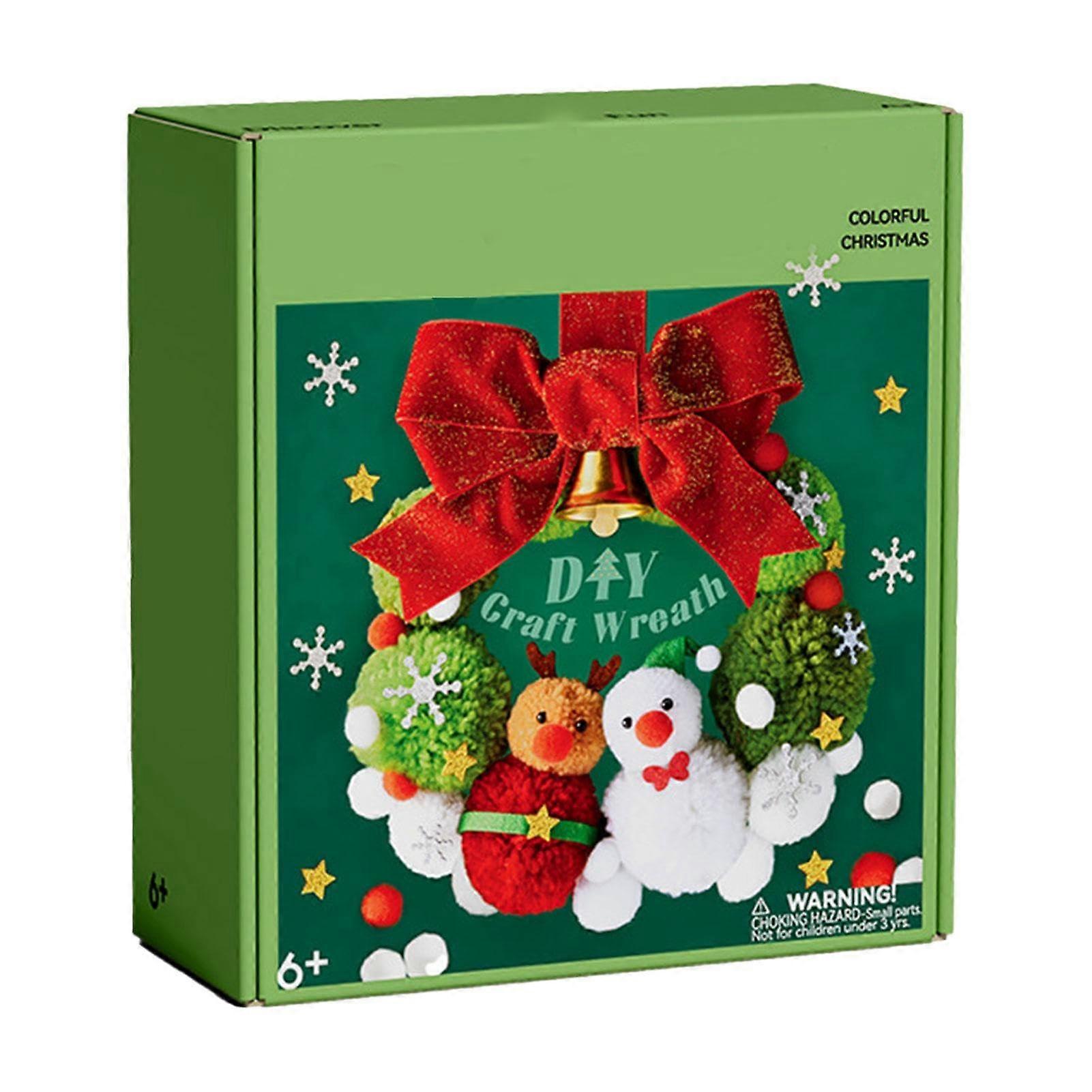 Christmas wreath craft kit, Christmas ornament sets for kids, holiday craft kit, ages 6 and up