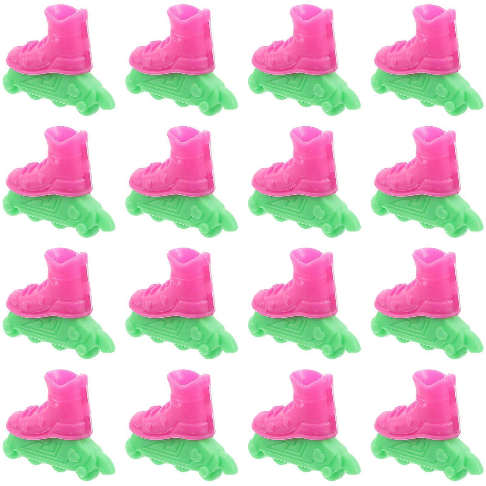 Doll Shoes Miniature Versatile Use Multi-Colored 4.00X3.00X1.50Cm Decorative 10Pairs