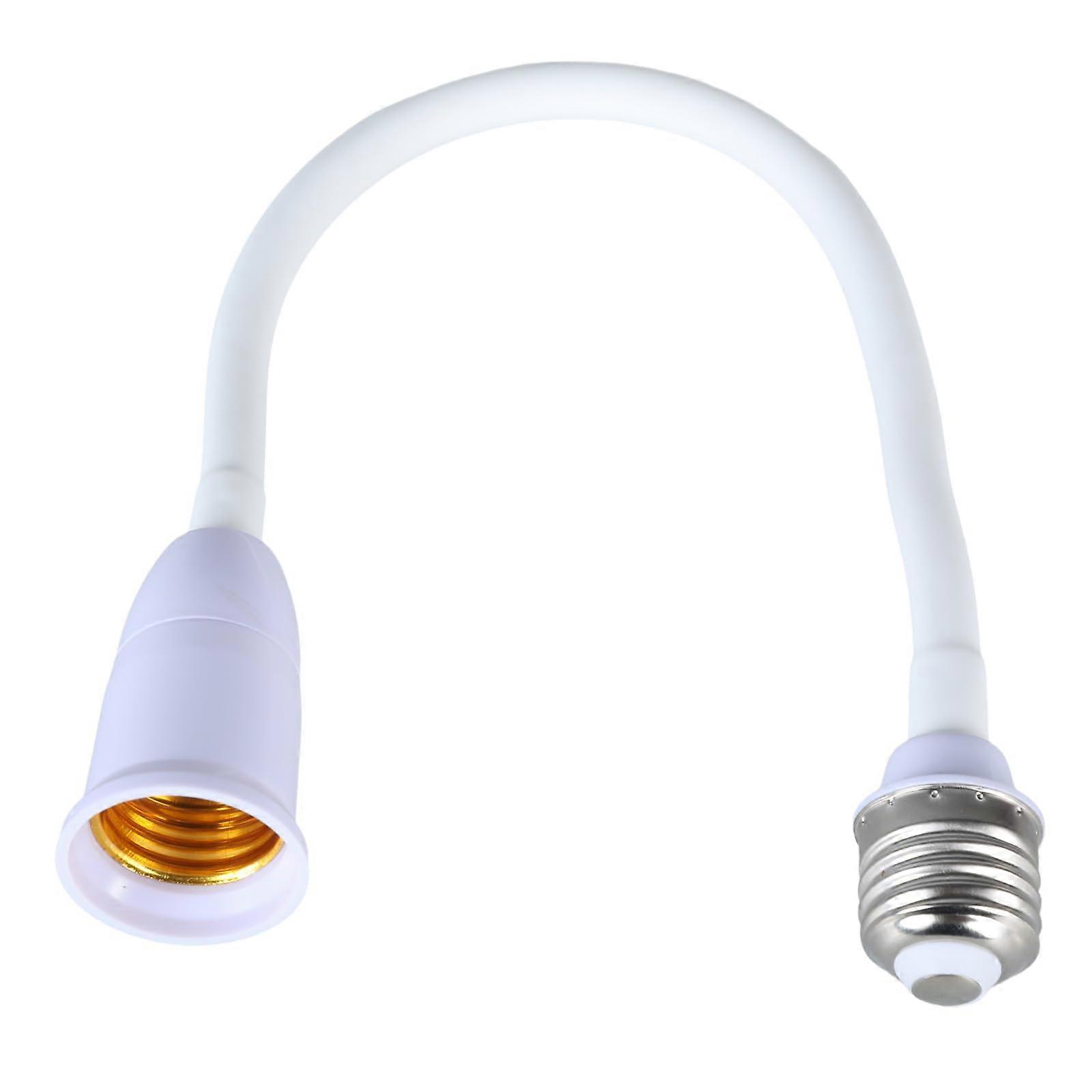 E27 bulb socket extension with flexible neck, lighting solution for hardtoreach fixtures, 38 cm.
