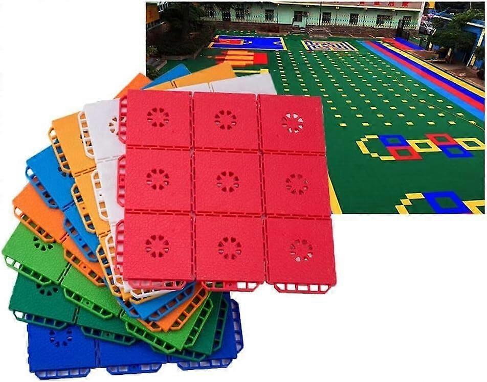 Nonslip modular interlocking tiles for playgrounds, sports floors (Deep Blue) – 1m