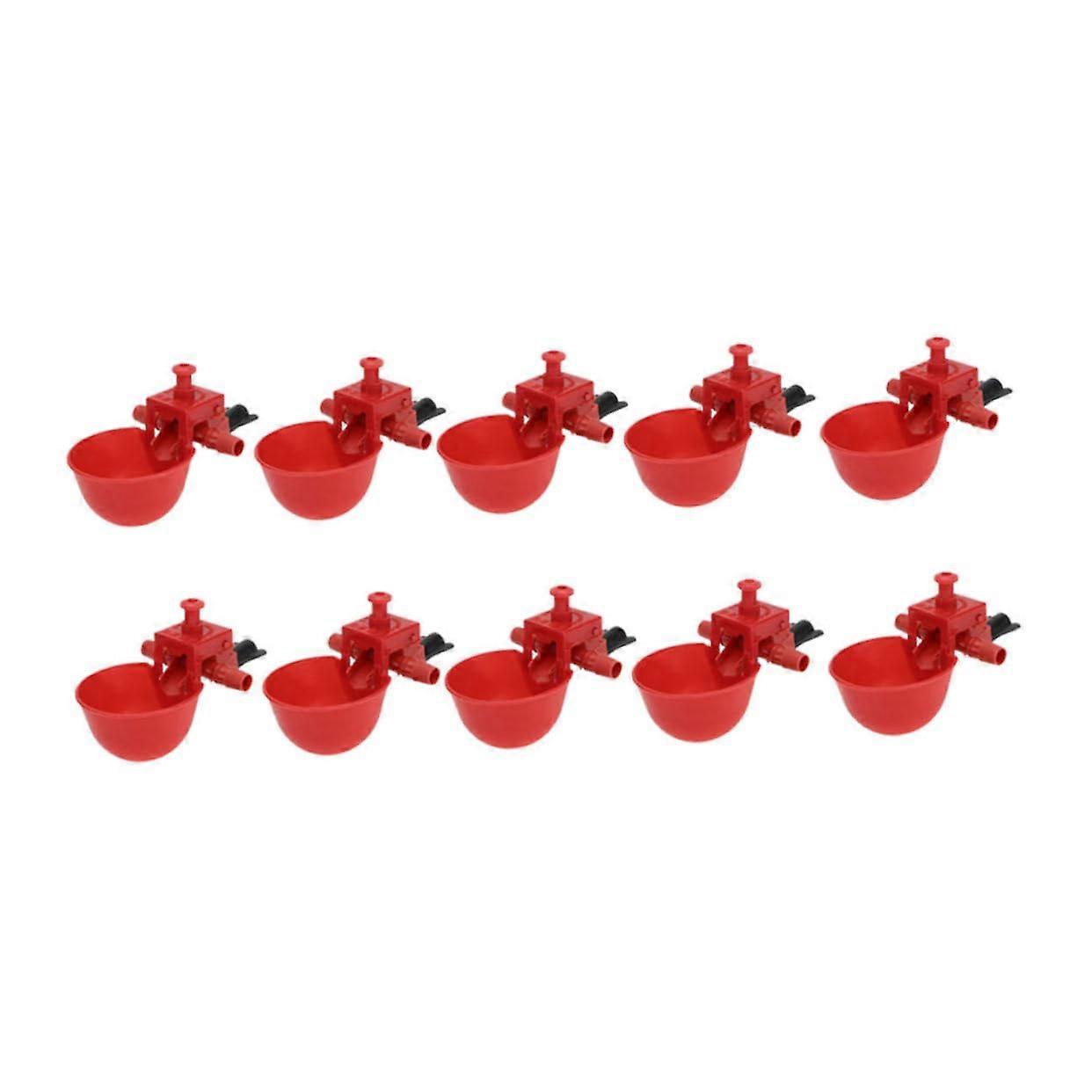 Automatic water container for poultry – 22piece red water dispenser made of plastic and practical for chickens and pigeons