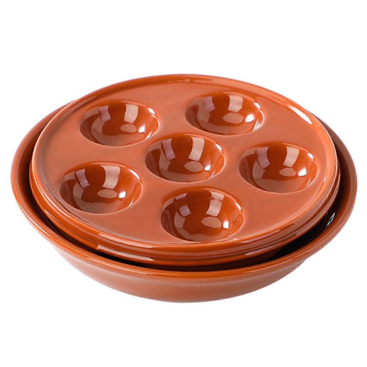 1 Set Ceramic Escargot Baking Mould for Baking Snails Oysters and Other Seafood Use in the Oven Microwave