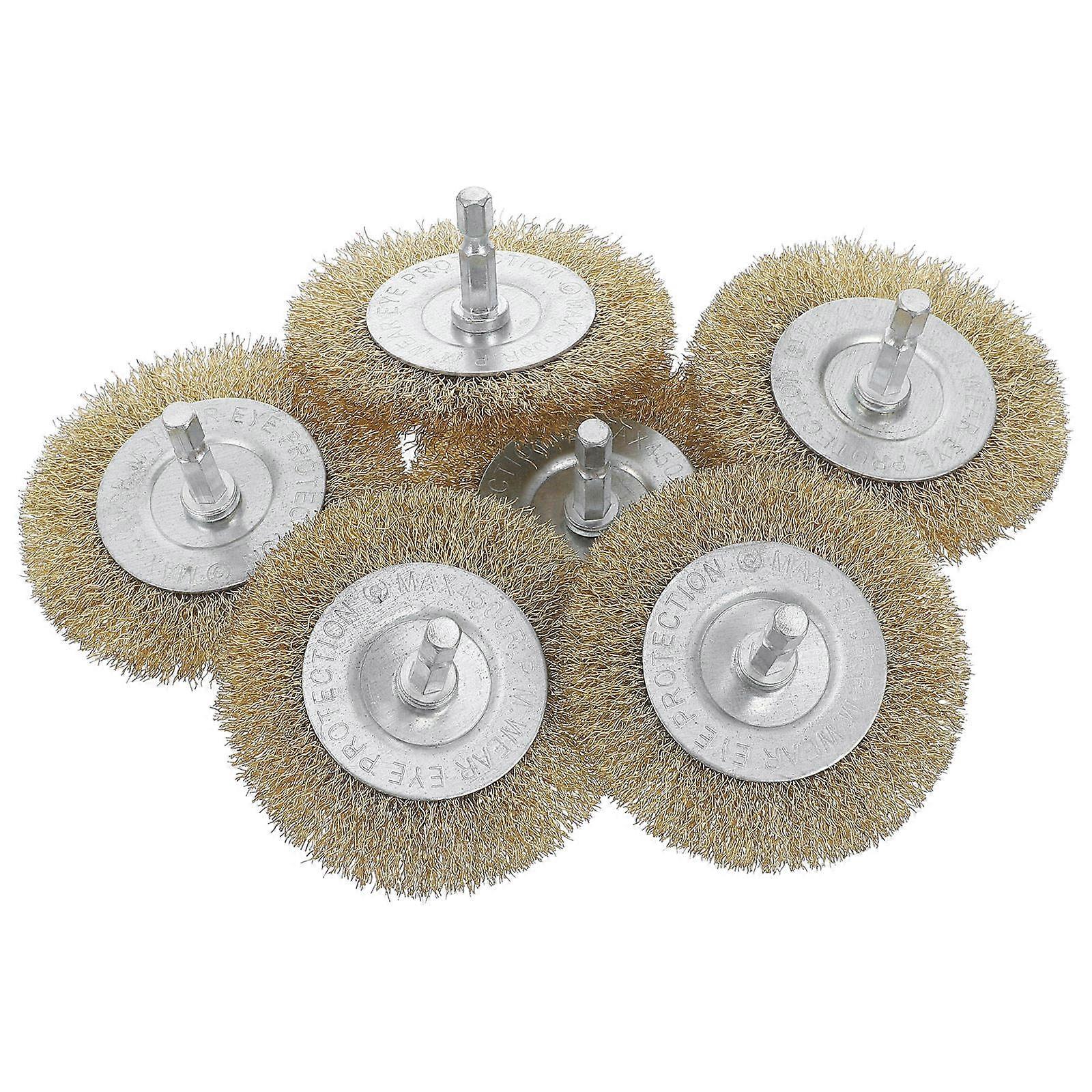 Steel Wire Brush 75mm Bowl Shape Polishing Tool For Car Maintenance 6Pcs