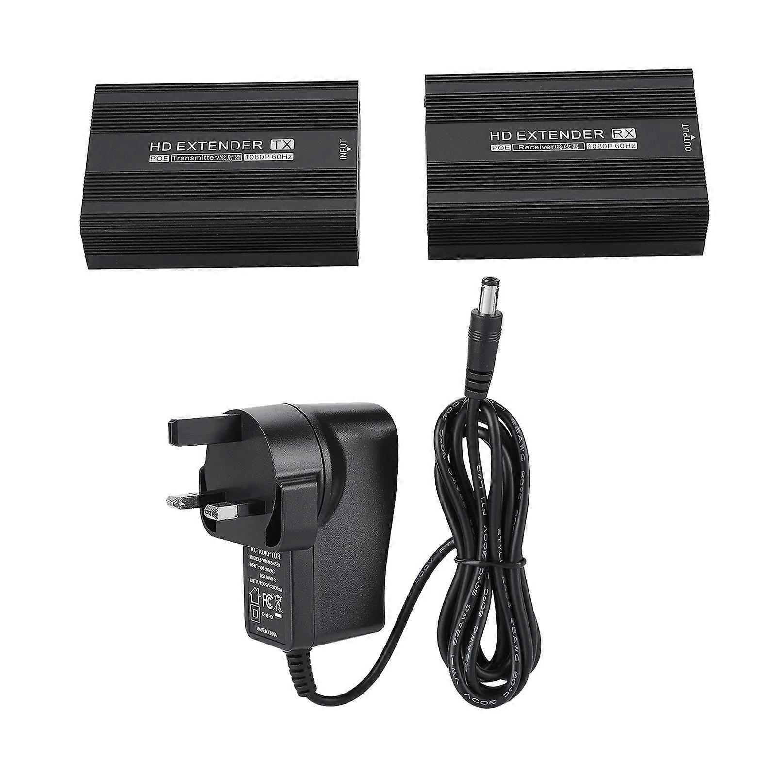 1080p HD Multimedia Interface Extender with POE, 492ft Range for Home Theater UK Plug