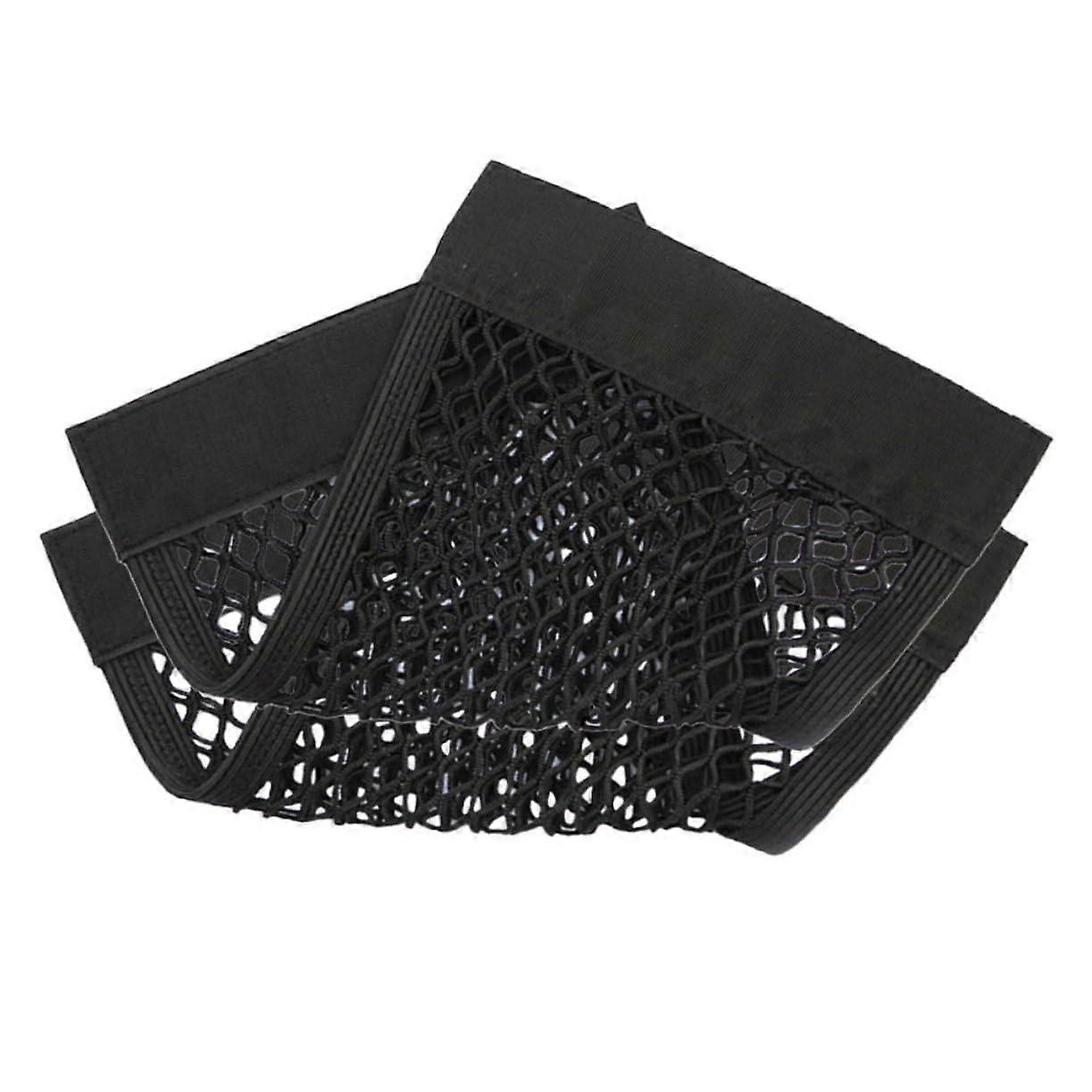 Set of 2 Universal Elastic Boot Net for Car Double Layers Mesh Storage System with Ideal for Camping Accessories and Road Trip Essentials'