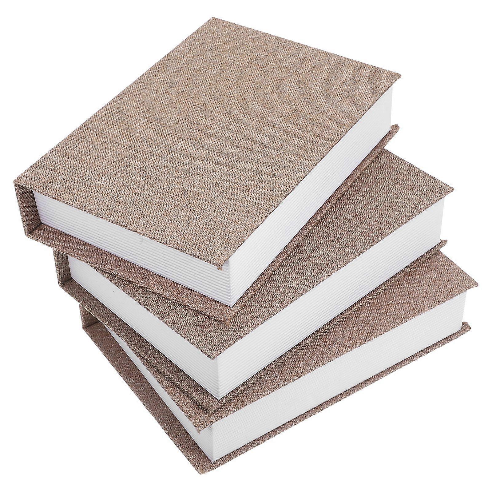 Decorative Faux Books Linen Modern False Book Fake Book Ornaments Book Keepsake Storage Book Trinkets Case For Bookshelf Coffee Table