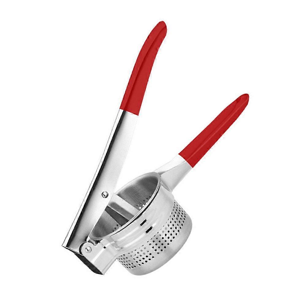Manual Fruits Juicer Made of Aluminum Alloy and Plastic Perfect for Kitchen Use Red Color Compact Size Portable Lightweight 4.72x3.15 Inches