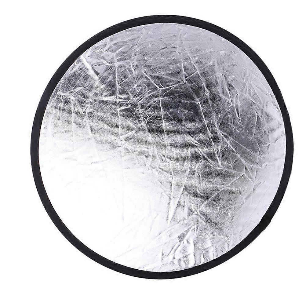 Réflecteur de lumière de photographie pliable Disque d’argent pour une utilisation professionnelle et amateur Conception portable pour le stockage de voyage Idéal pour la macro et l’image fixe