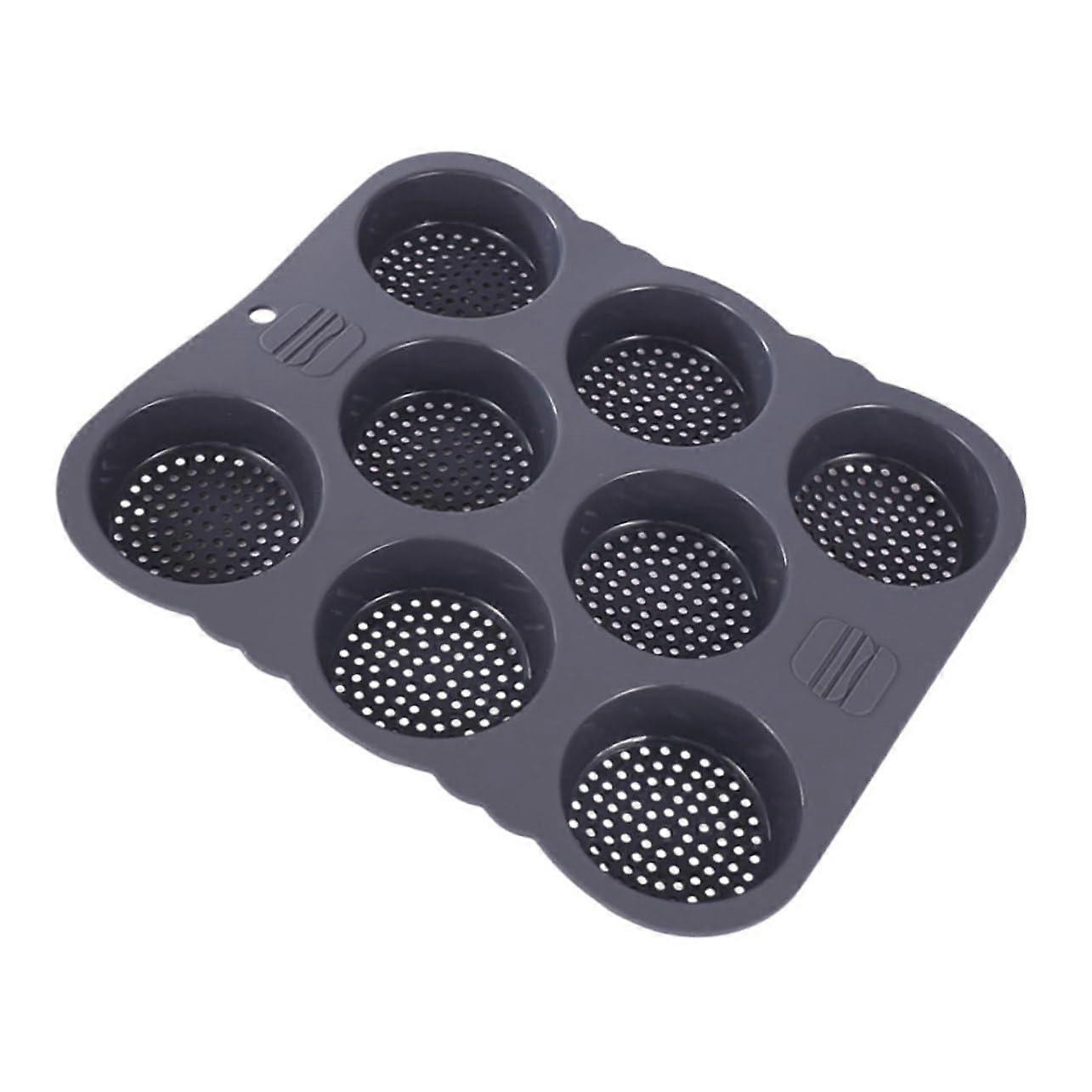 Silikon Backform For Burger Bun Cavities Non-Stick Muffin And Toast Bread Baking Tray Dishwasher Safe Reusable