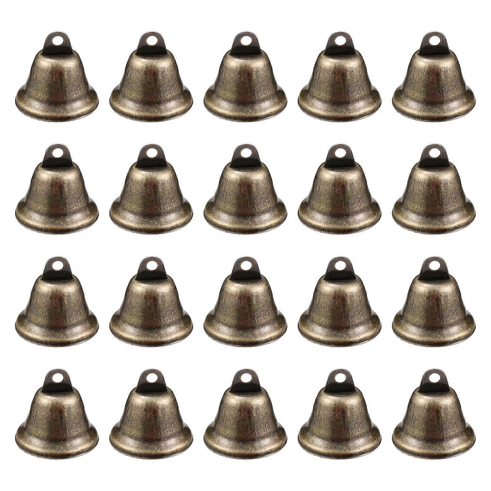Supvox 20pcs 38mm Copper Metal Hand Bells with Clear Sound Hanging Pendants for Party Decor
