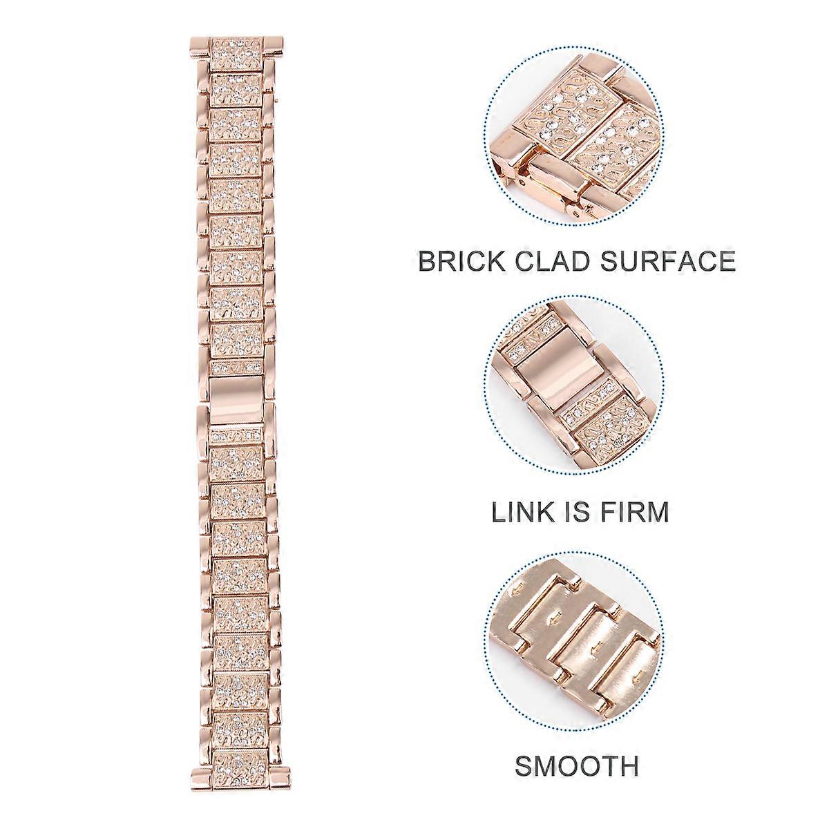 Replacement Watch Strap Metal Daily Use Golden 1Pcs