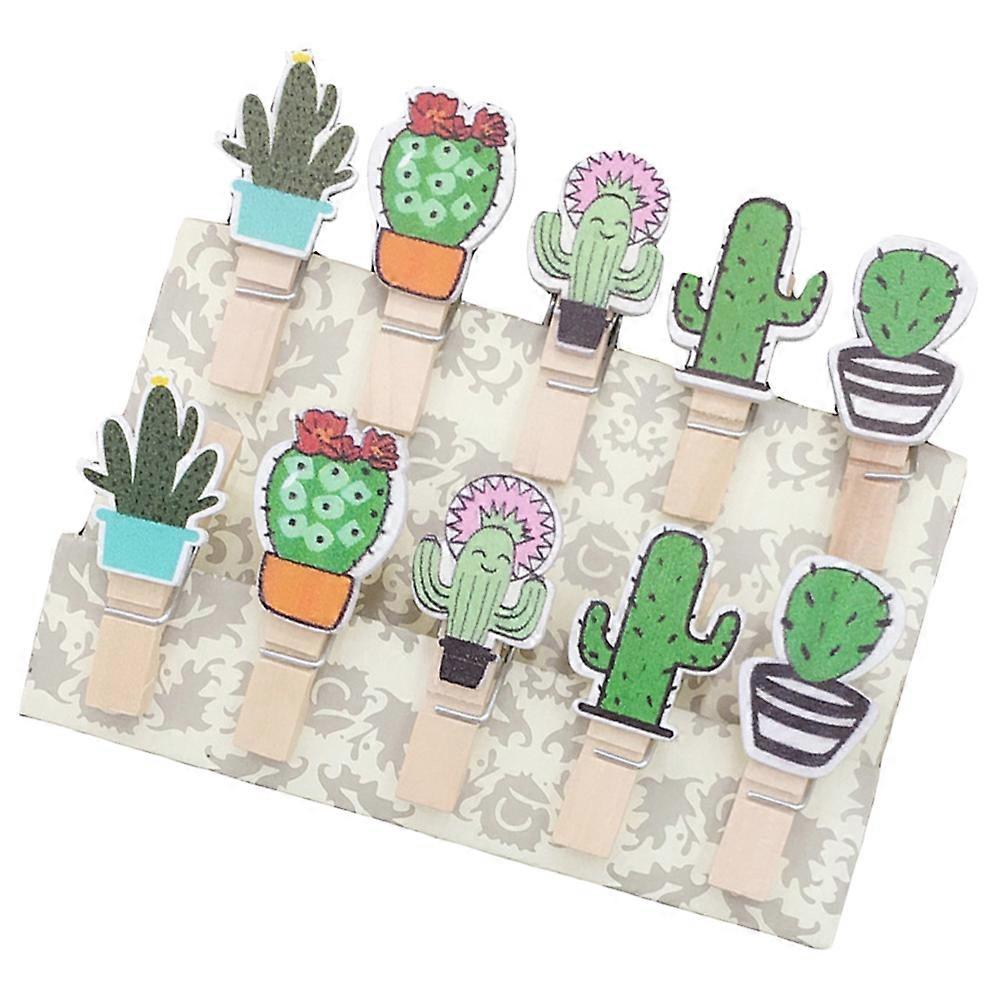 Craft Clip Wooden Clips Twine Design For Parties Assorted Color 3.5 x 0.7 x 0.5 cm Photo Hanging Clips String 100Pcs