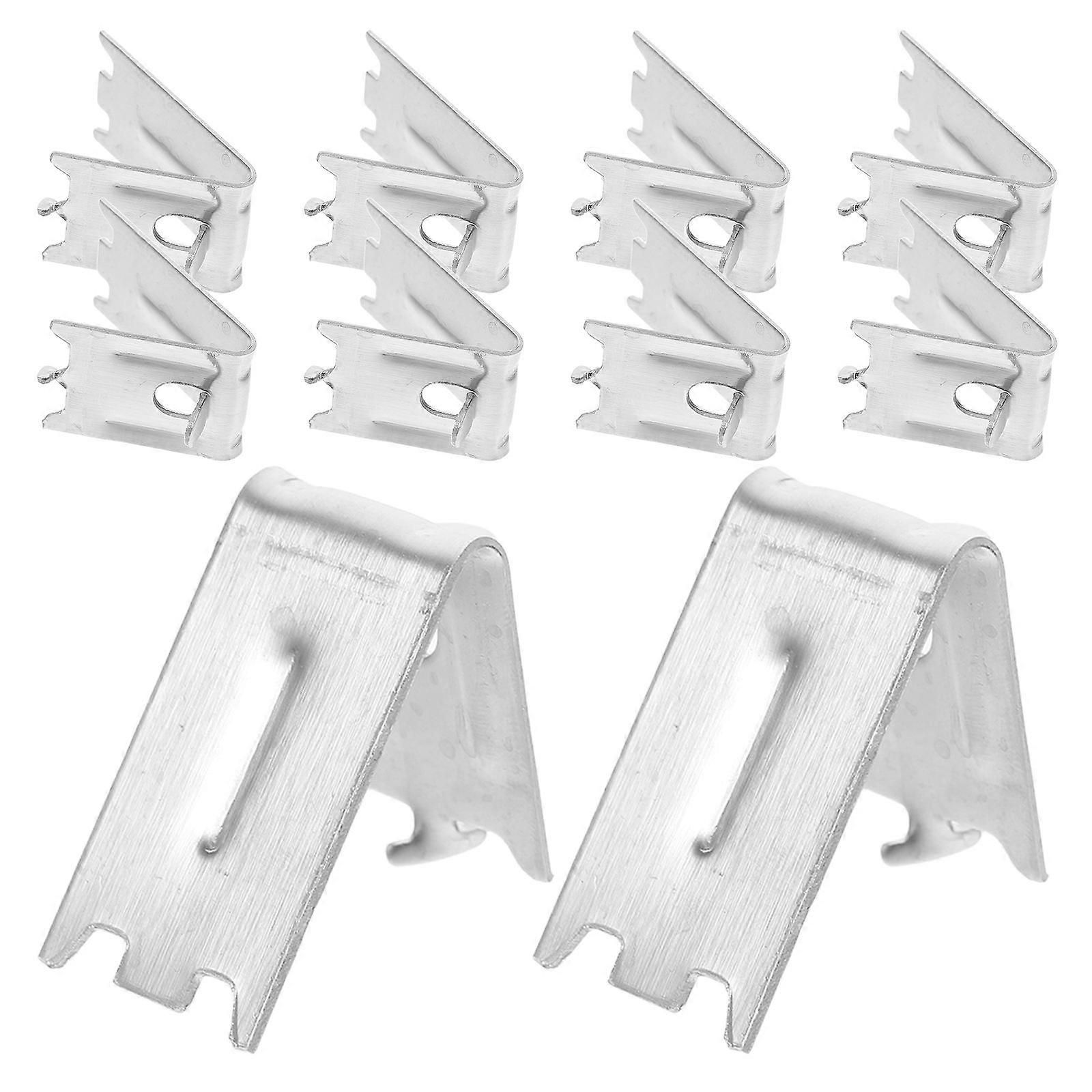 10pcs Fridge Shelf Support Clips for Cooler and Freezer to Organize and Maximize Space for Commercial Use in Stainless Steel