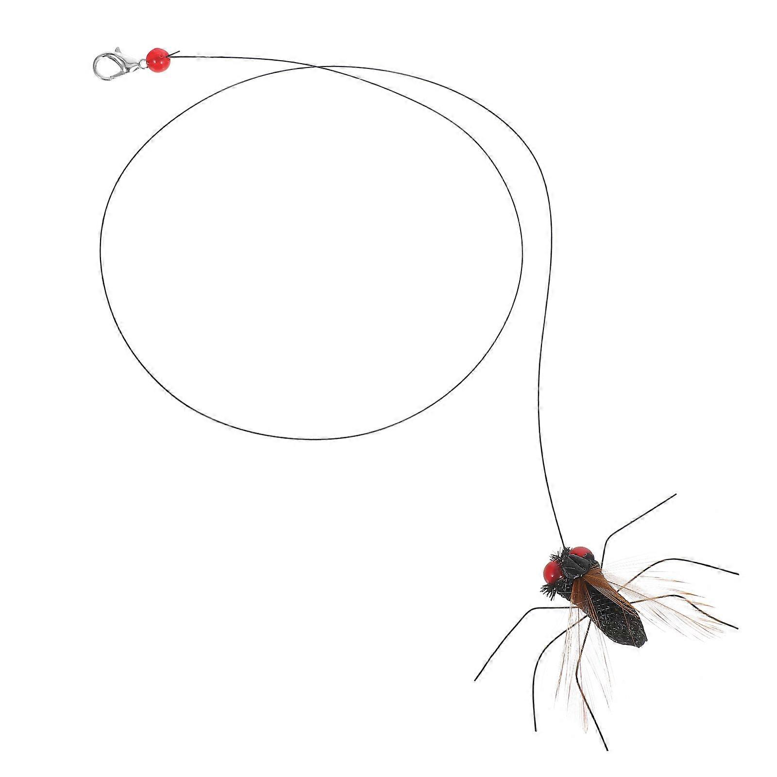 2pcs Interactive Cat Refills with Realistic Insect Heads for Indoor Kittens – Long String Teaser Kit to Enhance Play and Improve Agility