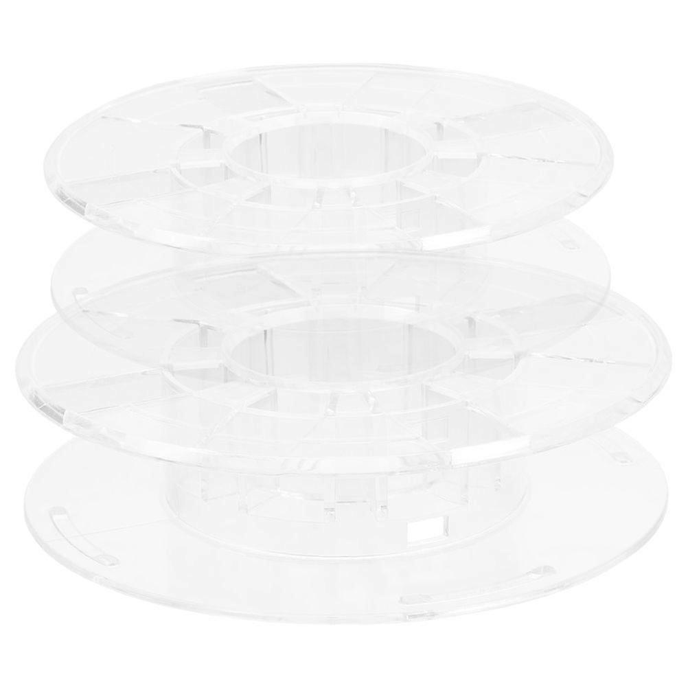 2pcs 3d Filament Reel Smalll 3d Printer Filament Storage Racks Filament Spool Holder Smalll Extension Cord Reel Accessories For Workshops Transparent
