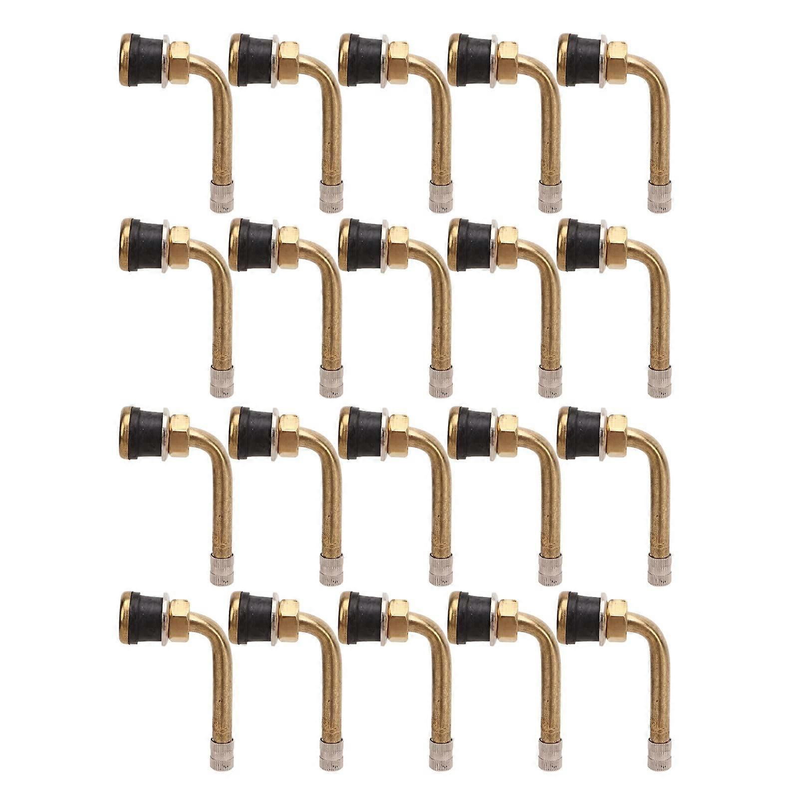 20Pack TR570C Copper Tire Valves, ScratchResistant Tire Valve with Shaft Extension Adapter for Trucks, Trailers, Motorhomes, and Leisure Vehicles