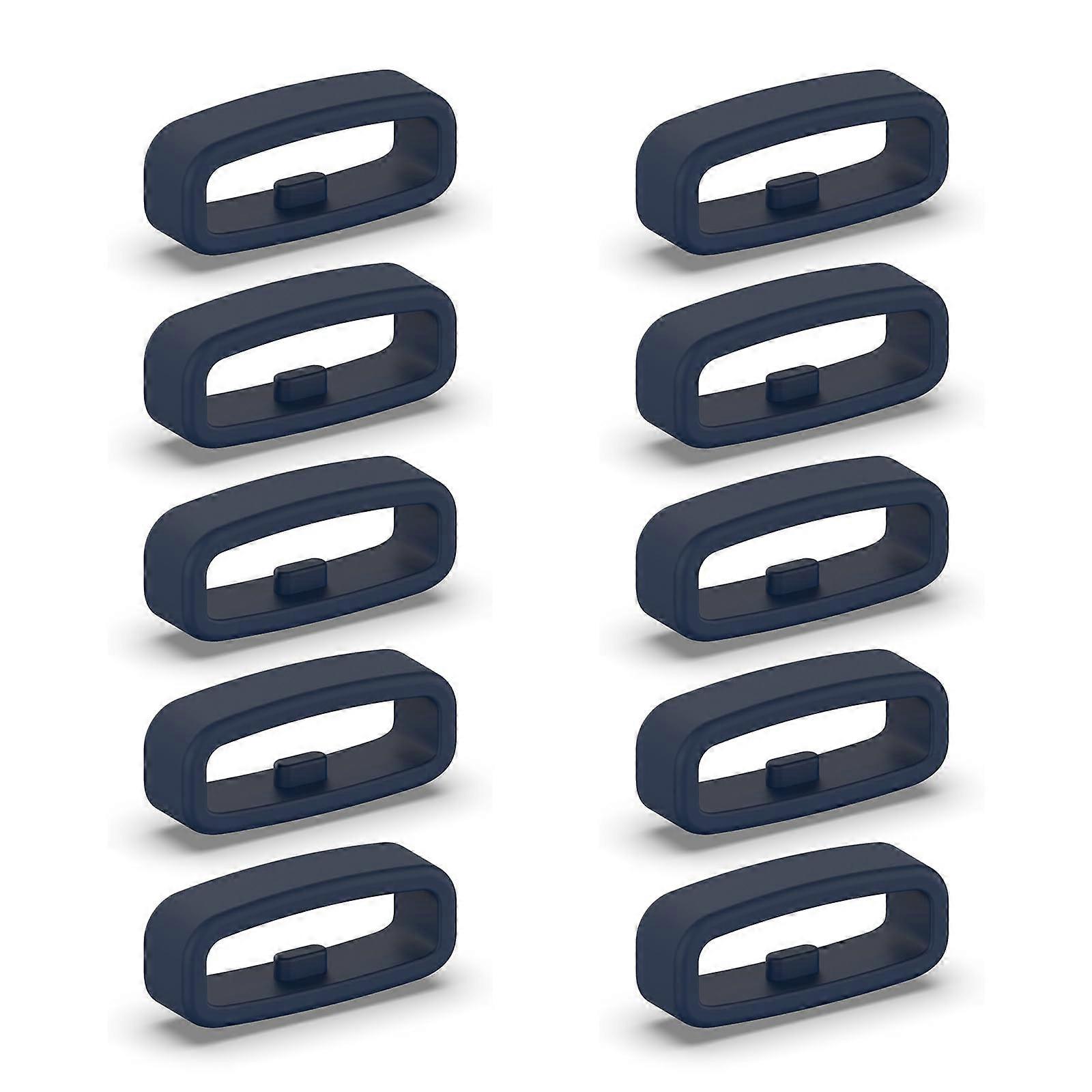Silicone Clasp, 10-Pack, 18/20/22 mm Replacement Watch Strap Holder, Blue