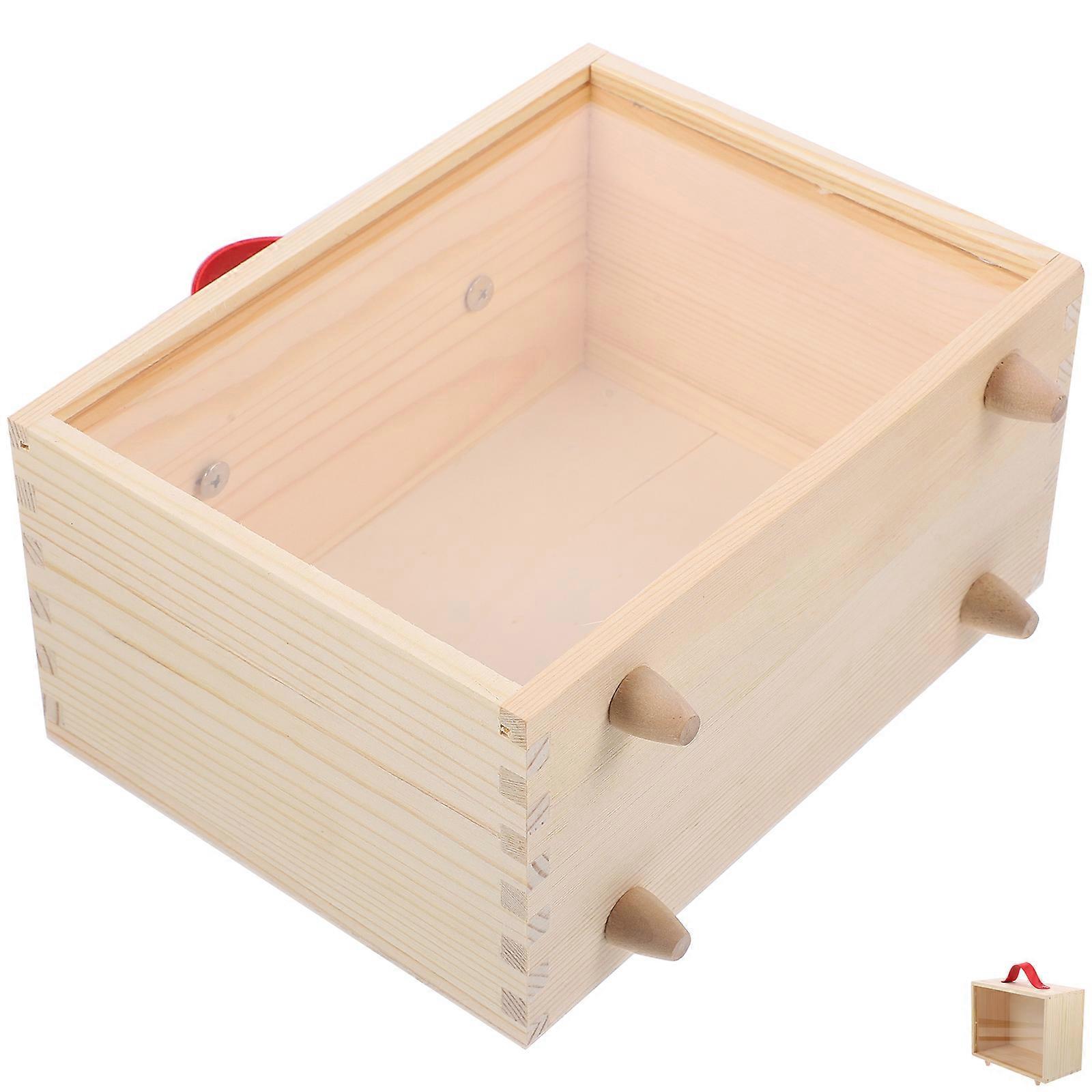Wooden and Acrylic Gift Box with Clear Lid for Home Decor and Small Item Storage Lightweight and