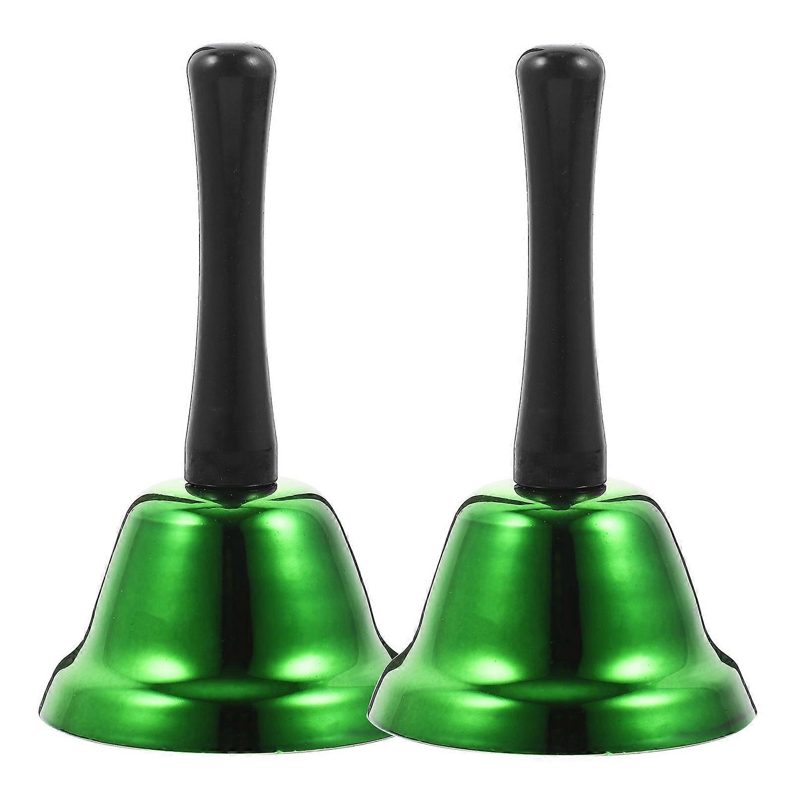 Christmas Hand Bell Iron Festive Atmosphere Creation 2Pcs