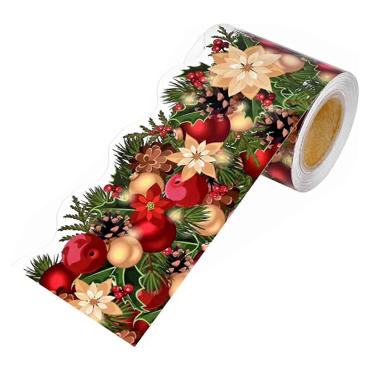 1 Roll Winter Pin Board Border, Christmas, DIY Decorative Border, Paper
