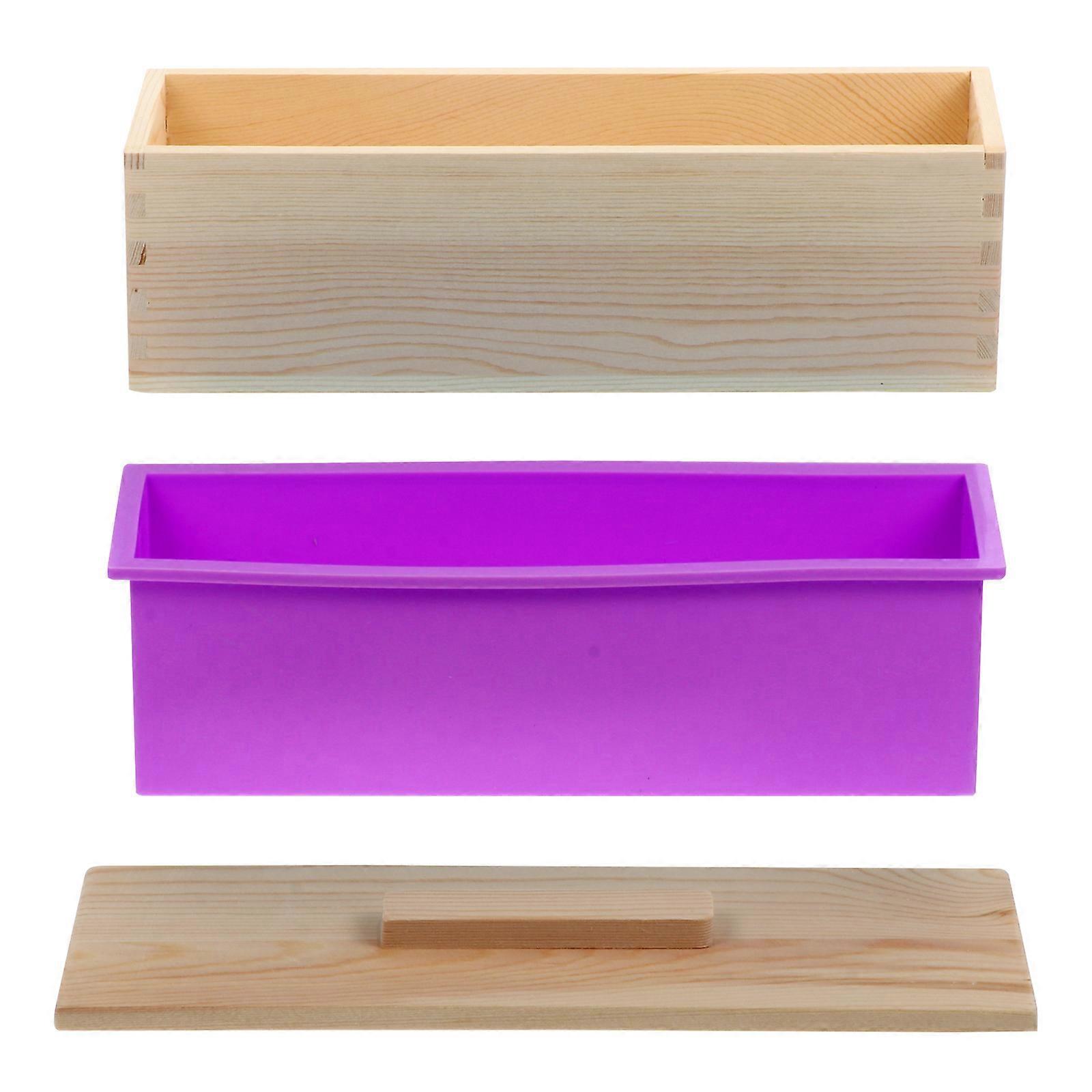 Soap Mould Loaf Premium Soap Box Mold Diy Tool For Home Use Purple 28X9X9.5Cm 1Set