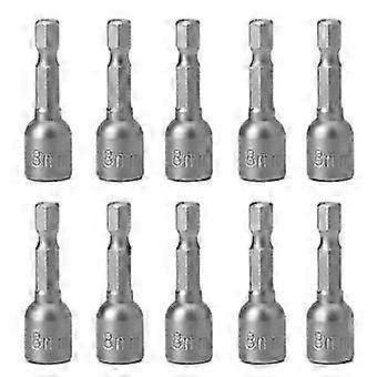 10 Pcs Magnetic Nut Driver Set 8mm 516" Socket Adapter Hex Drill Bit