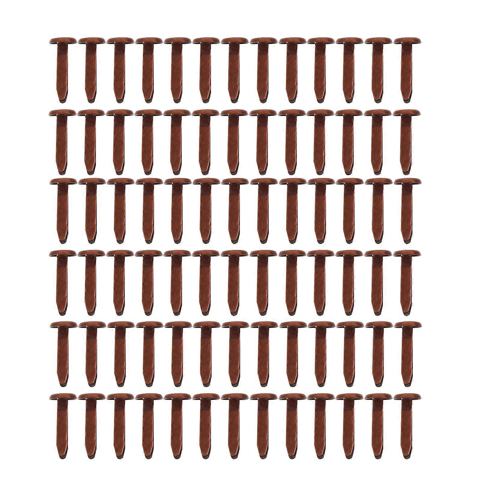 200pcs Mini Claw Brads Decorative Nails for DIY Crafts Durable Two Legged Pins for Scrapbooking Handmade Accessories Antique Finish