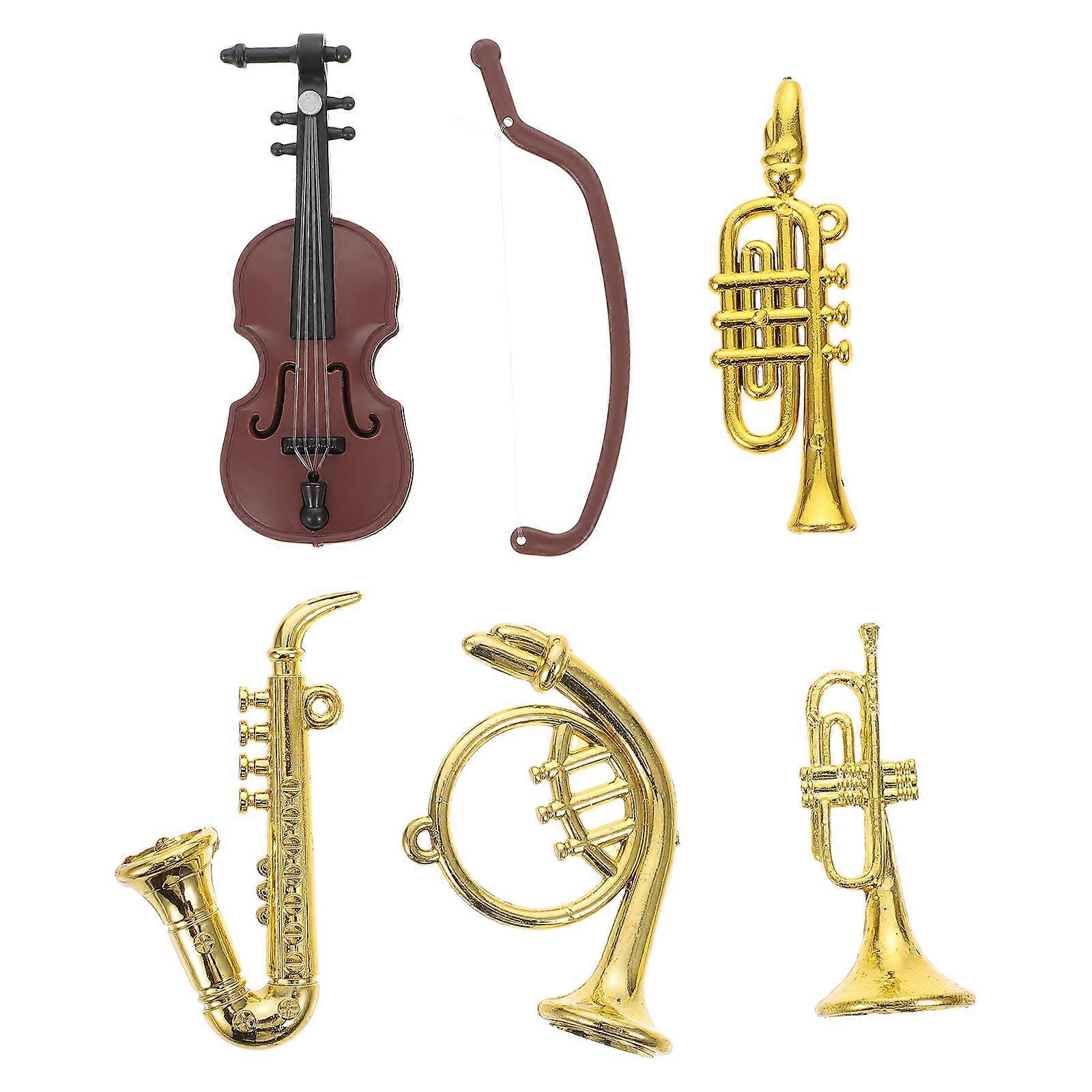 Miniature Saxophone Model Musical Instruments Model Home Decor Assorted Color 1 Set