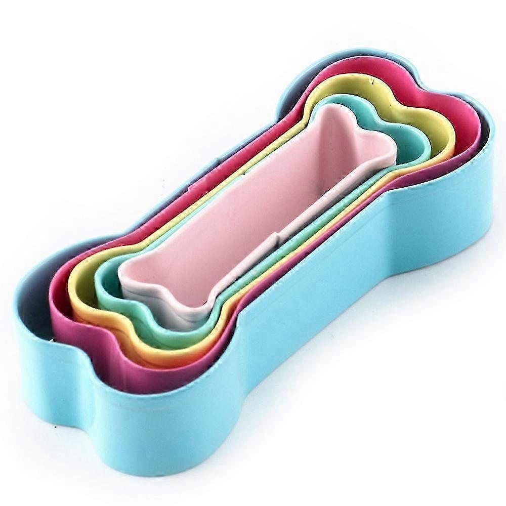 Dog Bone Cookie Cutters Set - Homemade Dog Biscuit Treats Molds Coated with Soft PVC for Safe & Durable Use