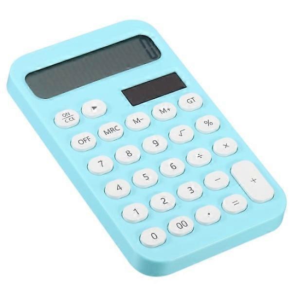 Blue desktop mini calculator, 12-digit large LCD screen Standard functions, office supply