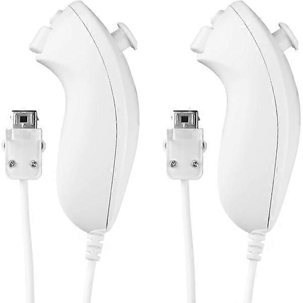 2-Pack Nunchuck Controllers for Wii, Nunchuck Joystick Remote Game C