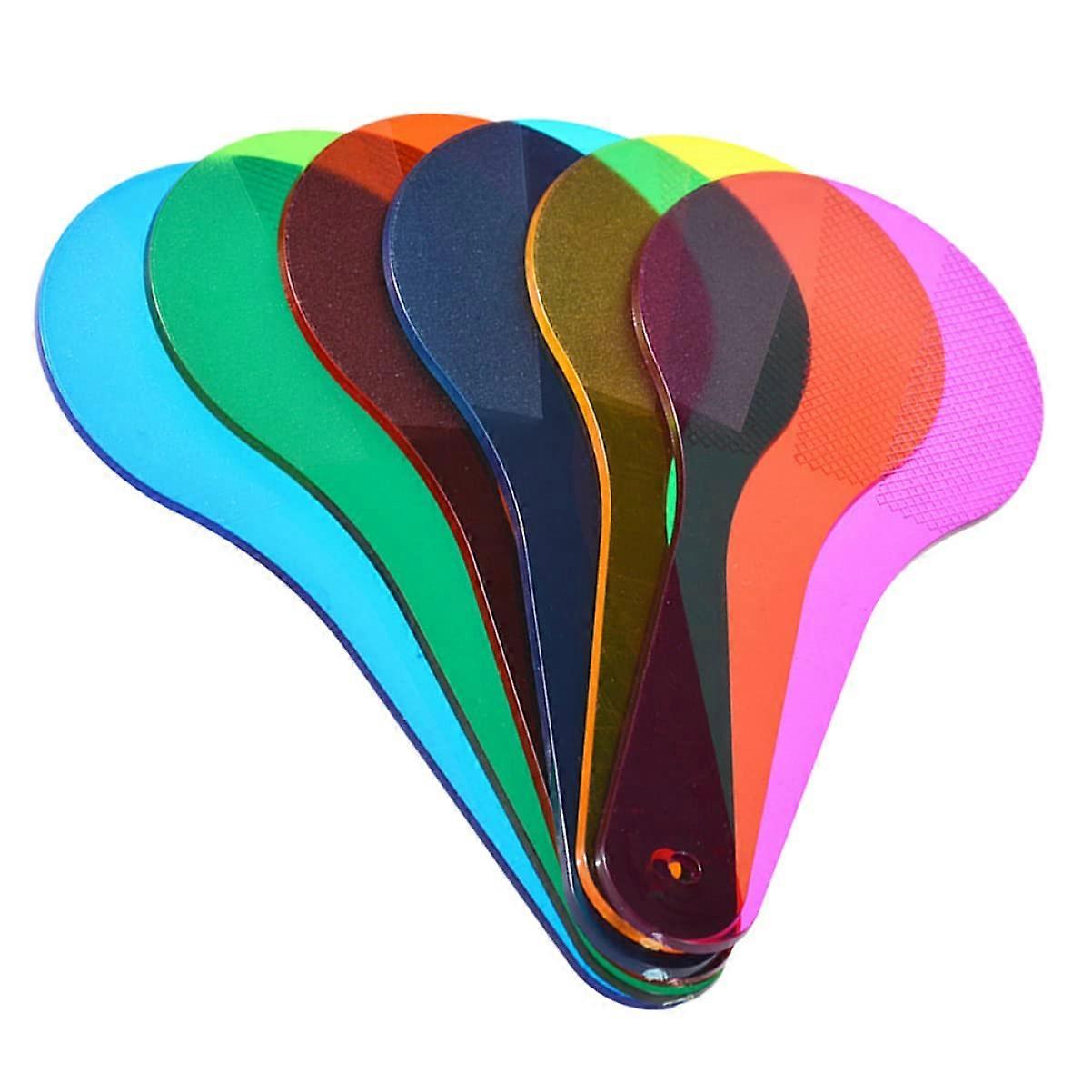 Colored Translucent Foil Preschool Science Color Paddle Educational 15X6.8CM