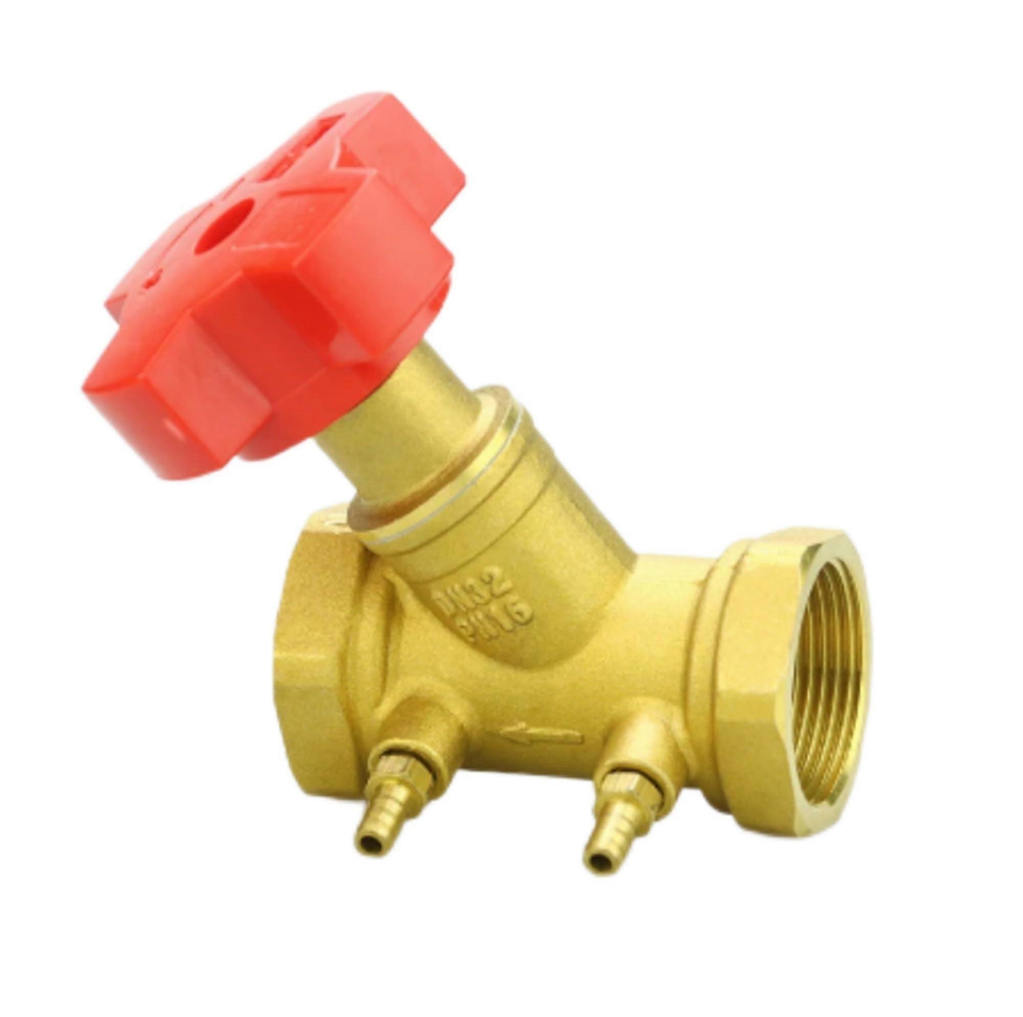 11/2 Inch Brass Double Regulating Balancing Flow Metering Valve Manual Digital Control Loop Balancing Valves 1.5 Inch