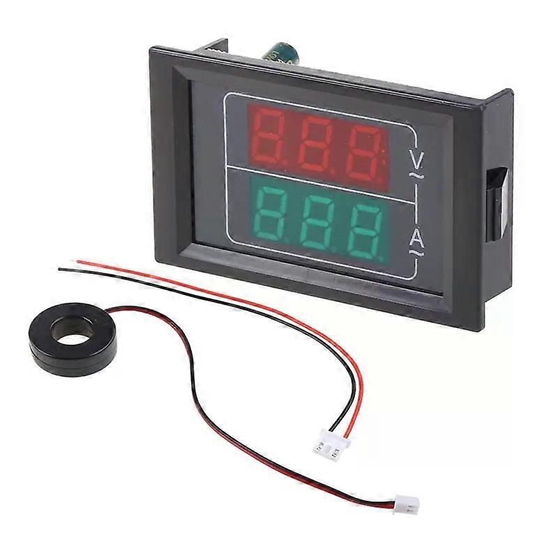 Upgraded Mini Digital Voltmeter Ammeter LED Display Volt Amp Voltage Meter Ammeter Indicator Tester AC50-500V 40JE