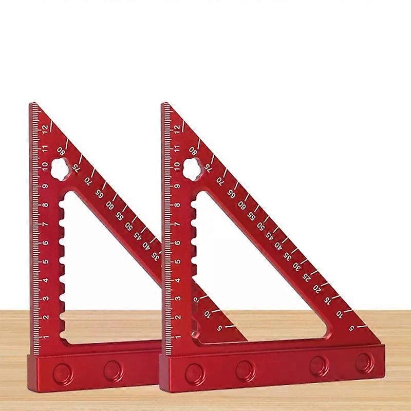 Portable Tri Angle Ruler Range 15cm Light Angle Ruler Angle Ruler Carpentry Measuring Tools Double Sided Tailoring Ruler Q81C