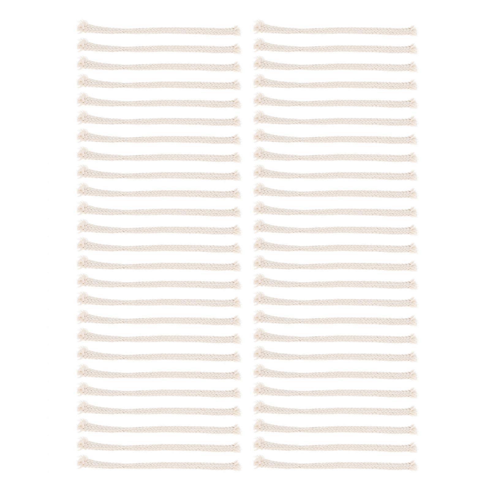 Beige Cotton Wick Round Design For Alcohol Burner 50Pcs Practical Tool Ideal For General Users