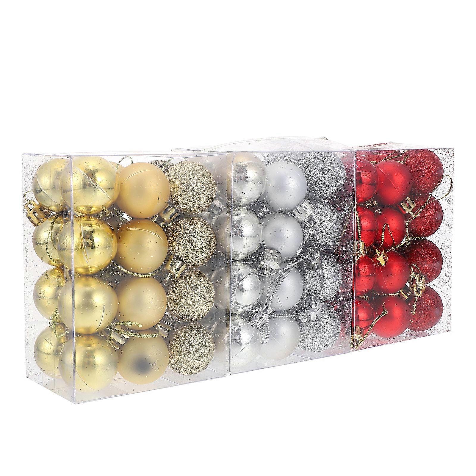 Christmas Balls Pendants for Decor 72Pcs Red Xmas Tree Hanging Ornaments