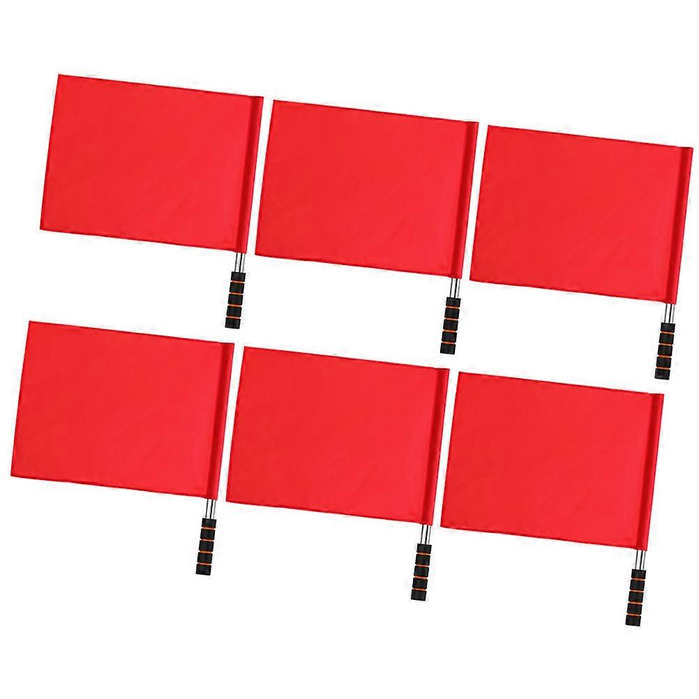 6Pcs Referee Warning Signal Flags Sports Accessories Ideal For Events Featuring Durable Quality Design
