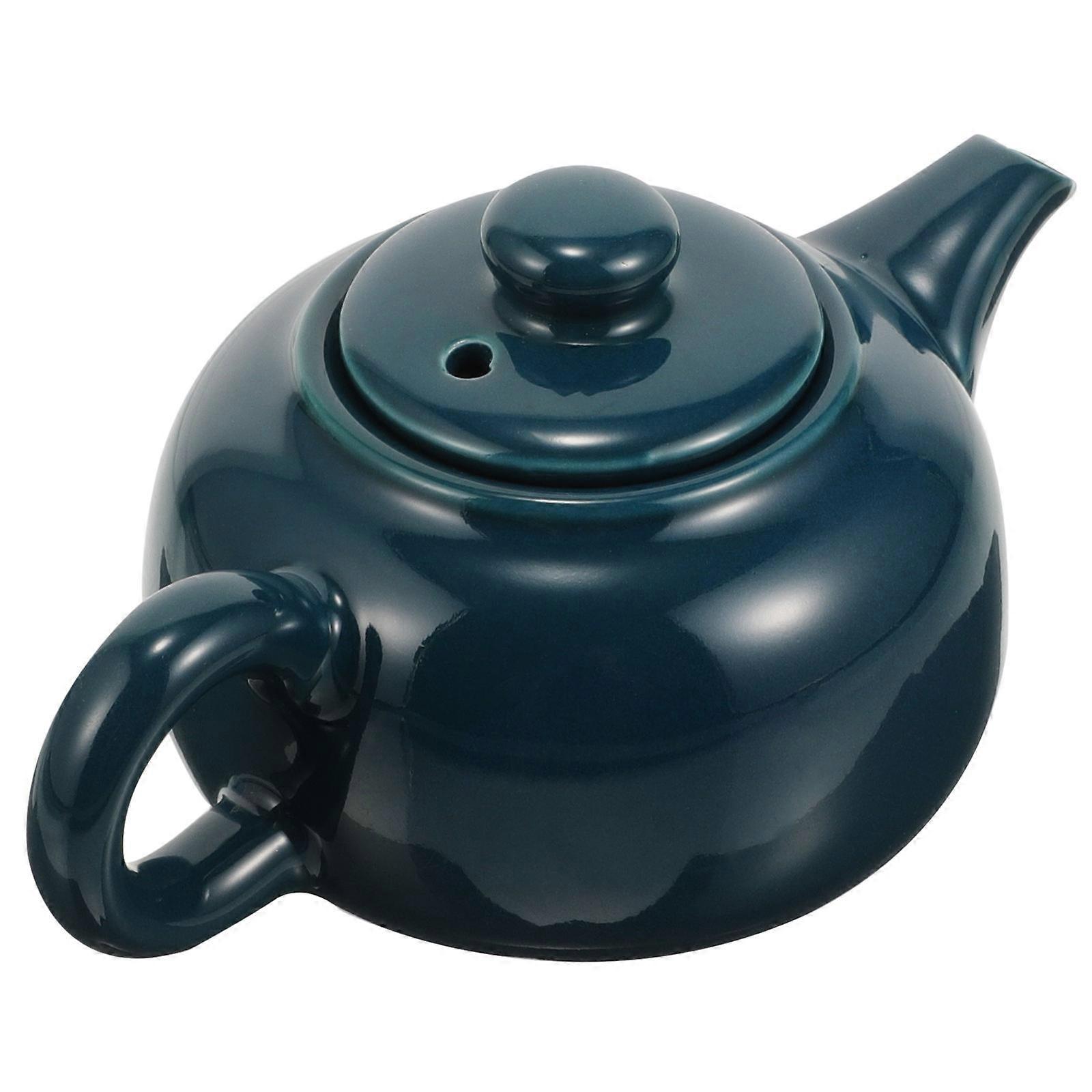 Teapot Porcelain Perfect For Office Use 5.70X3.14X2.95in Simple And Elegant Construction 1Pcs
