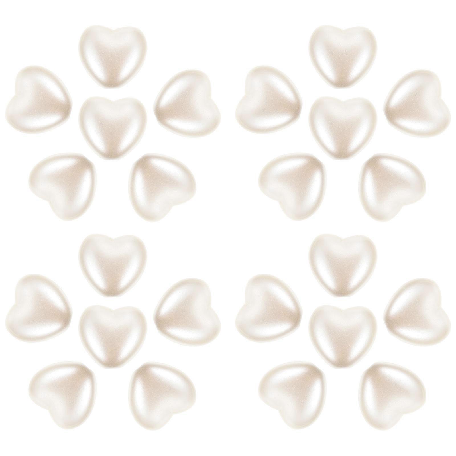 300Pcs White Heart Spacer Beads For DIY Crafting And Accessory Making Designed For Family And Friends Projects