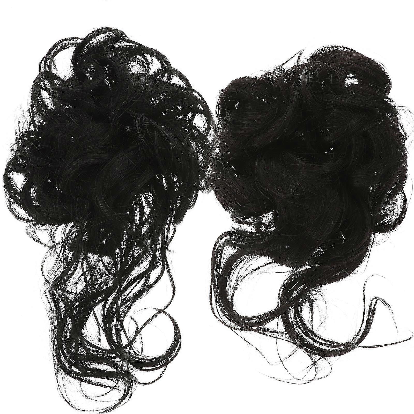 jedwabna treska o wysokiej temperaturze dla kobiet Messy Bun Extension na Halloween 2szt