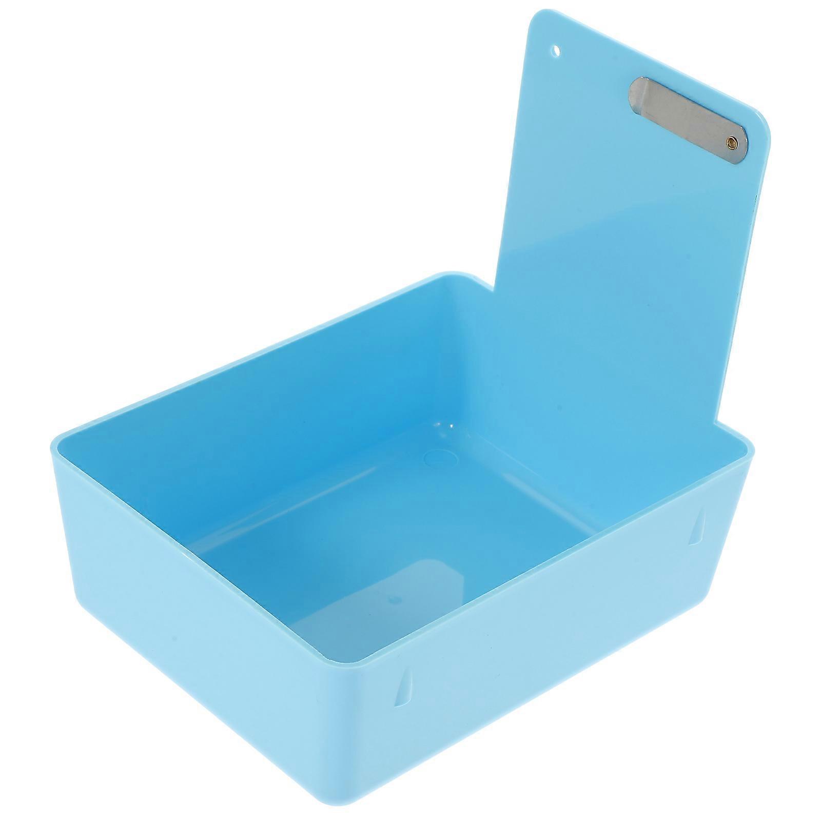 Durable Plastic Storage Box for Denture Retainer with Strong PC Material Blue Small Size