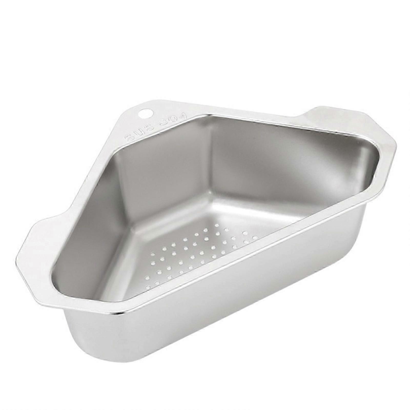 Stainless Steel Triangular Kitchen Sink Drain Basket for Efficient Storage
