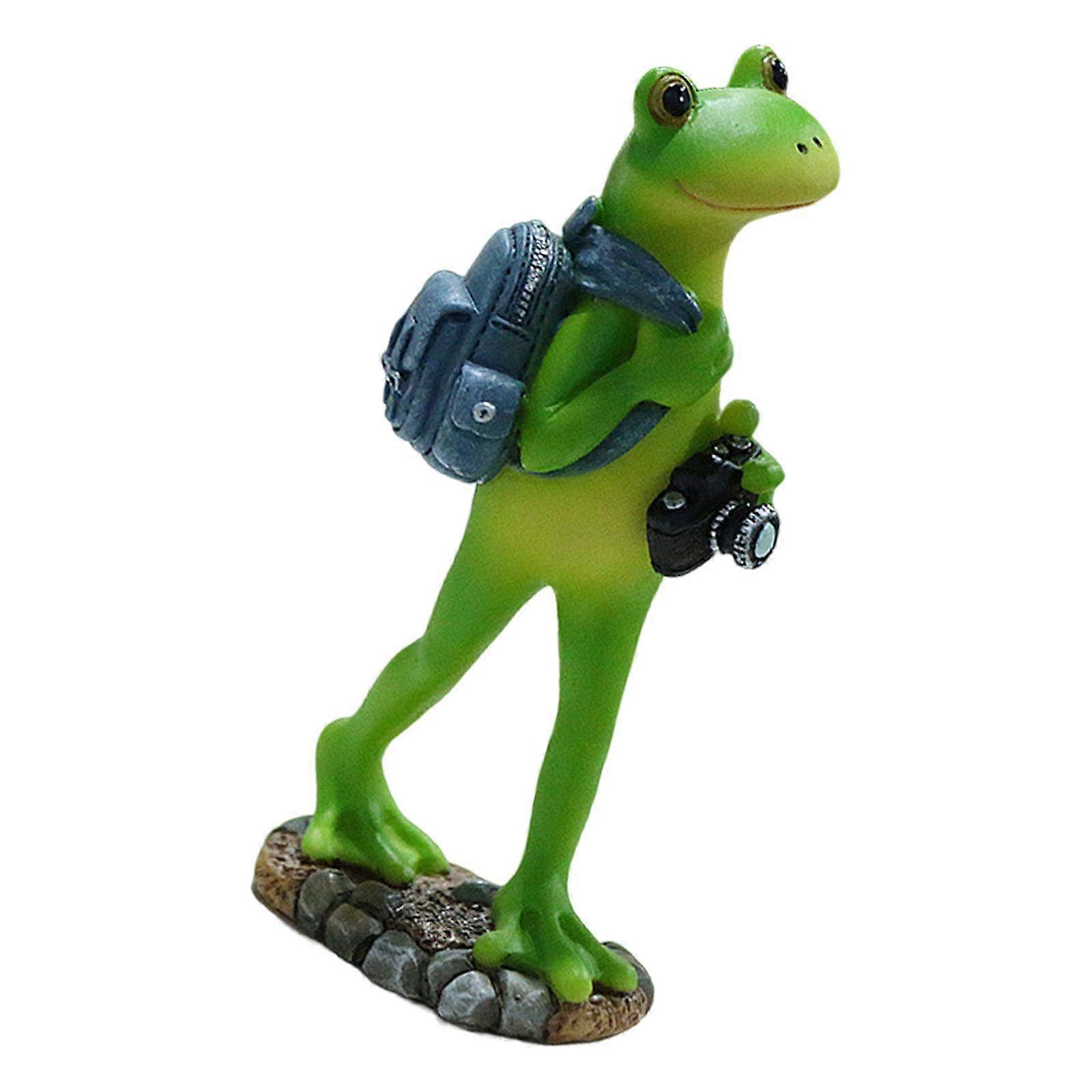 Reiseboot Froschharzen Miniaturstatue 10cm Resin Figurine For Home Decor Office Tabletop Display Car Dashboard Ornament