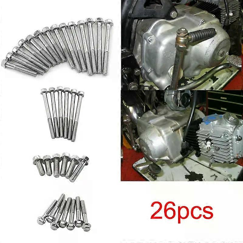 26Pcs Engine Side Cover Case repair Screws Bolts Nuts Screws For HONDA Z50 CT70 SL70 XL70 Z50R CL70 Z50A CT70H CT SL CL 70