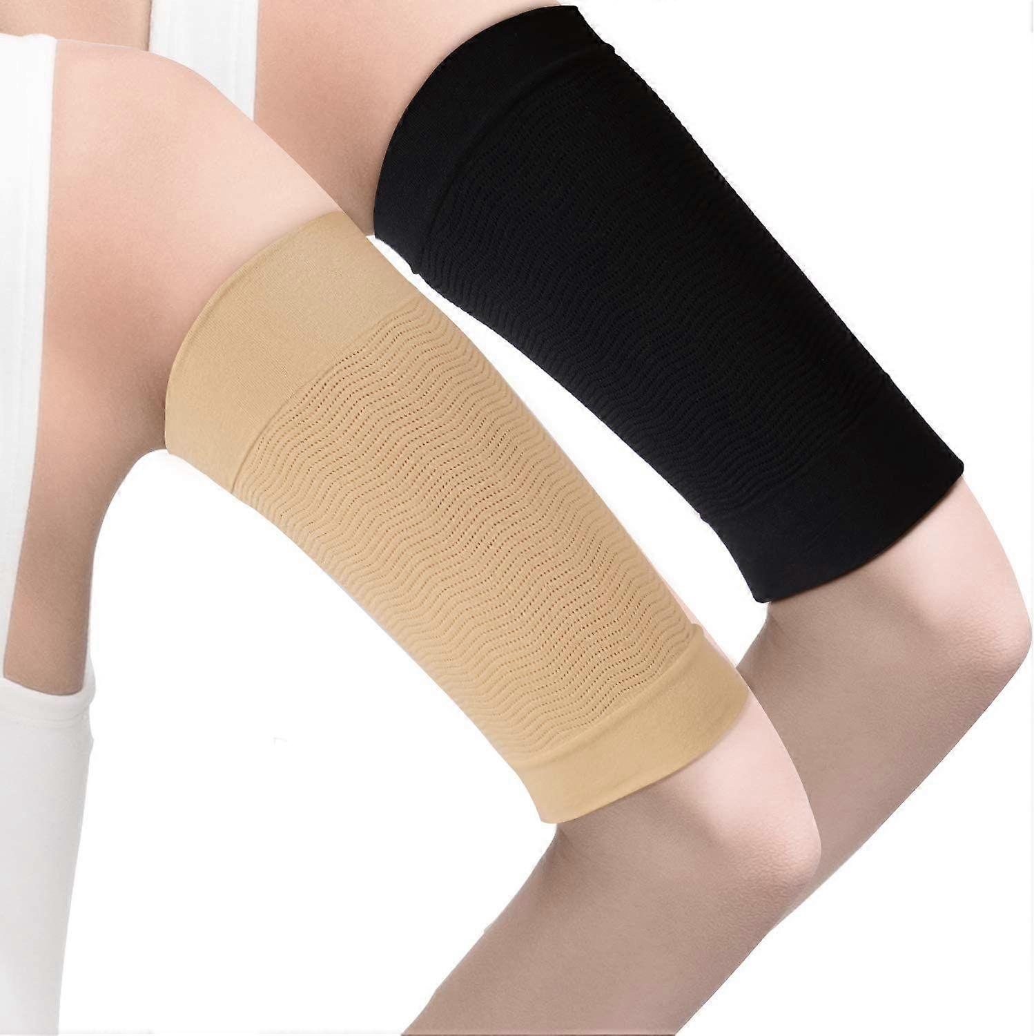 Slimming Arm Sleeves - Elastic Compression Shapers (Black/Nude, 4pcs)