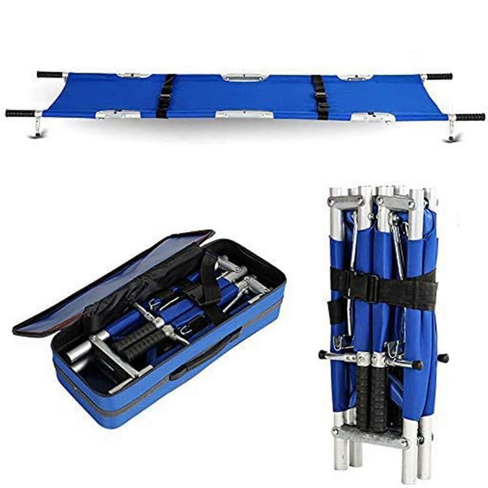 Foldable Stretcher, Collapsible, Aluminum Alloy, 4Fold, Oxford with Bag