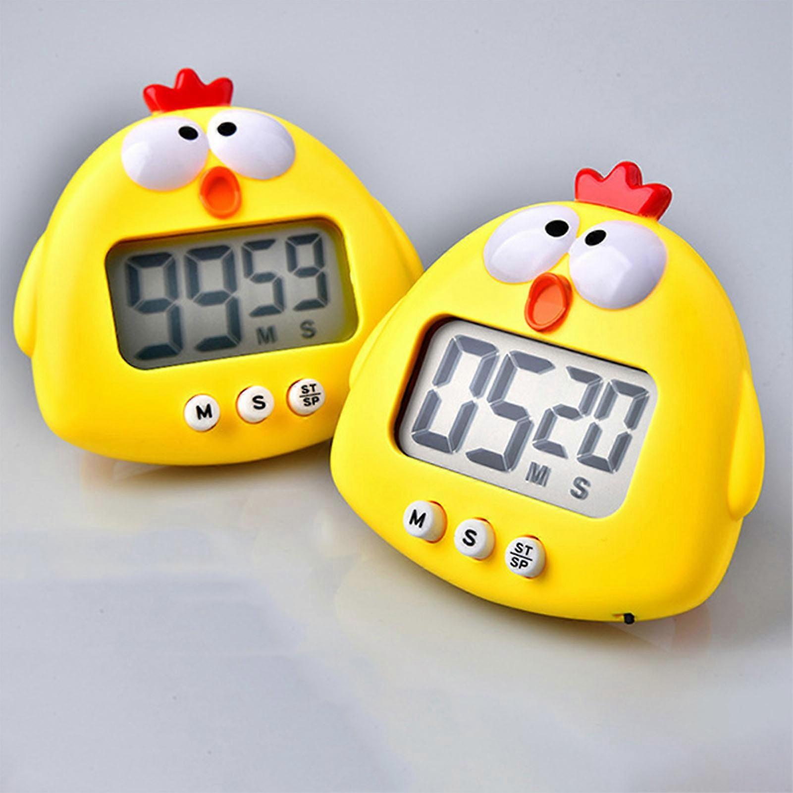 Digital Kitchen Timer Cute Animal Timer with Strong Magnet Back Stand Loud Alarm Large Screen Cooking Timer Clock for Time Management Workout Baking 