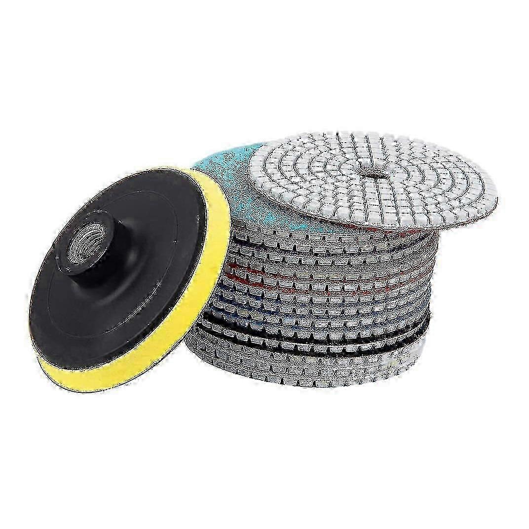 100mm Wet Dry Diamond Polishing Pads Set 15pcs for Stone Surface